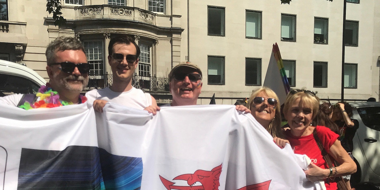 Jack with the PRISM network, and DCMS Permanent Secretary Sue Owen, at Pride in London 2018