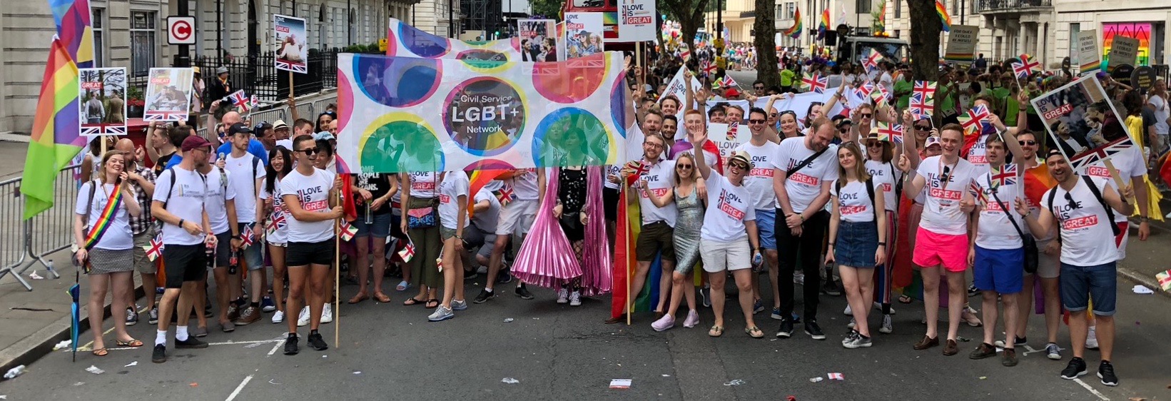 Our parade group at Pride in London